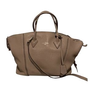 Louis Vuitton LockIt Purse Beige Leather Tote